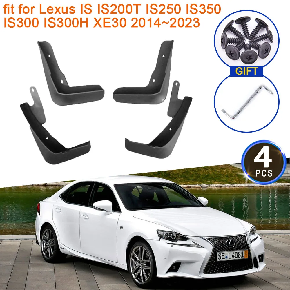 

for Lexus IS IS200T IS250 IS350 IS300 IS300H XE30 2014~2023 Mud Flaps Mudguards Splash Fender Guard Front Rear Wheel Accessories