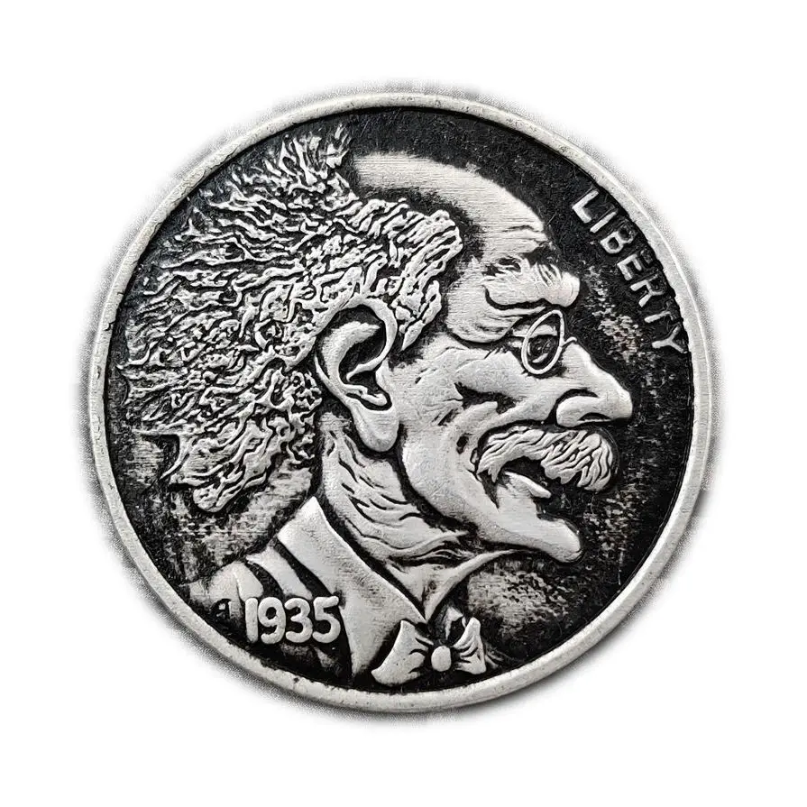 

Embossed 1935 Professor Creative American Skull Silver Dollar Manufactor Micro Seal Collection Wholesale