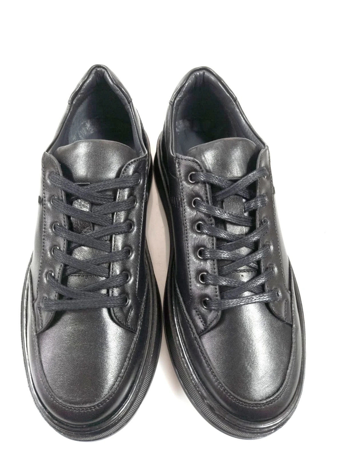 

Genuine Leather Handmade Men's Shoes Sneaker black Quality