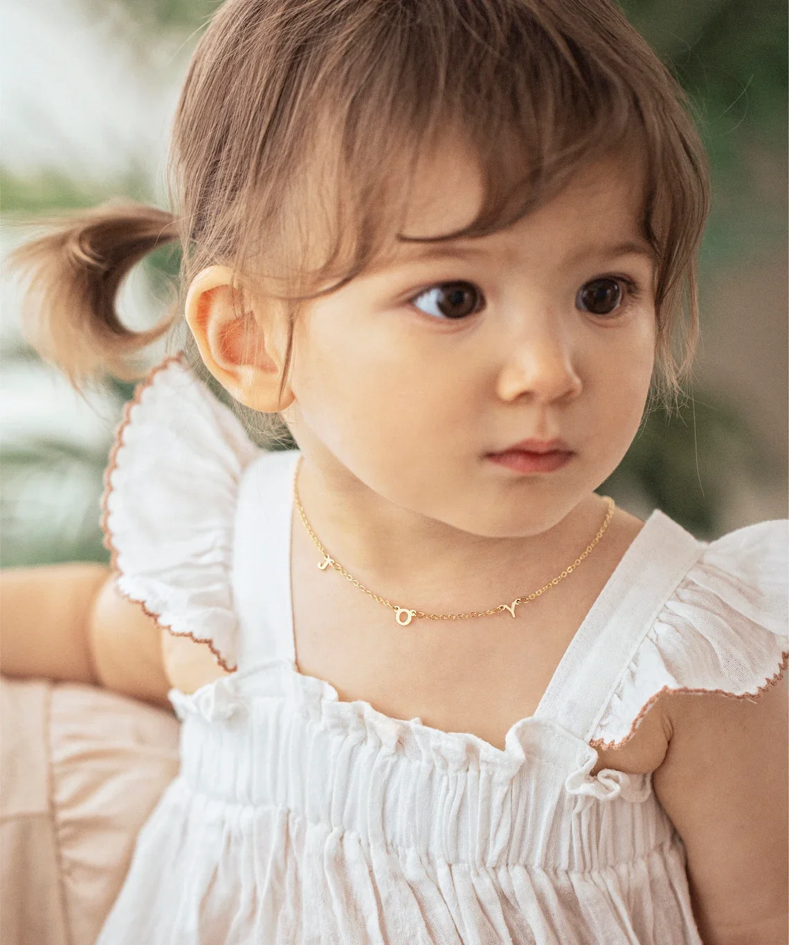 Подарочное ожерелье для маленьких девочек с буквенным именем ребенка