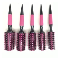 kit lhsuk 5pc boar bristle wooden hair brush nylon hair styling tools professional round hair brush 5pcssetset