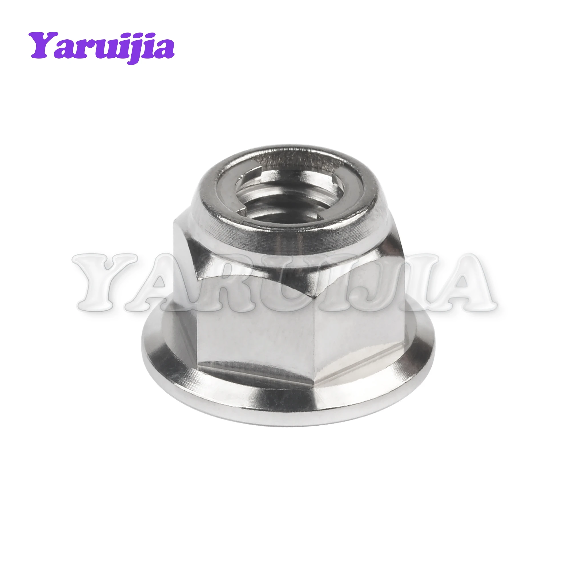 

Титановая гайка Yaruijia M6 Pitch1.0/M8/M10/M12 Pitch1.25 Контргайки с фланцем для модификации езды на велосипеде