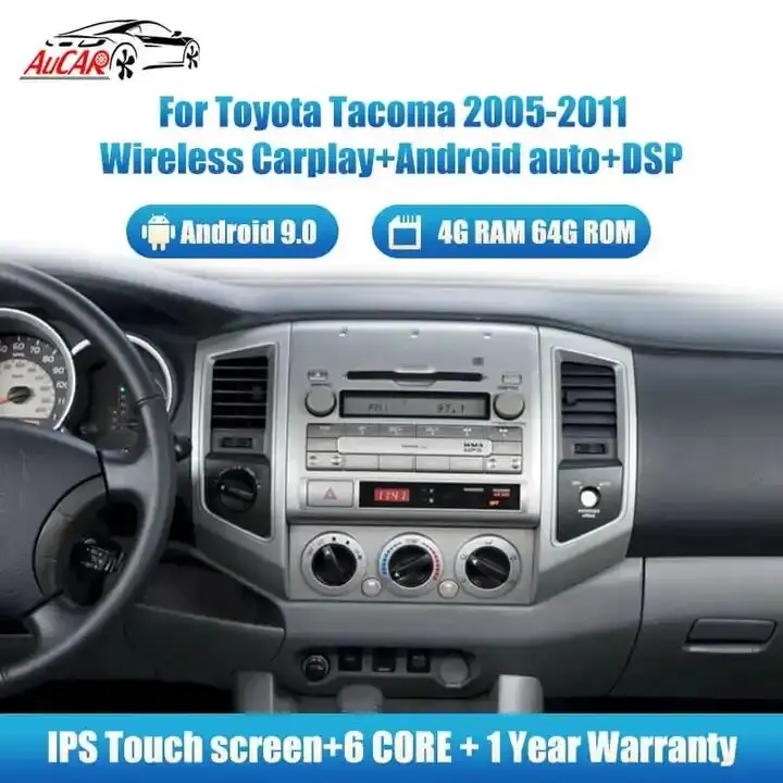 AuCar Tesla радио 12 1 дюймов Android 9 для Toyota Tacoma 2005-2015 GPS навигация головное устройство
