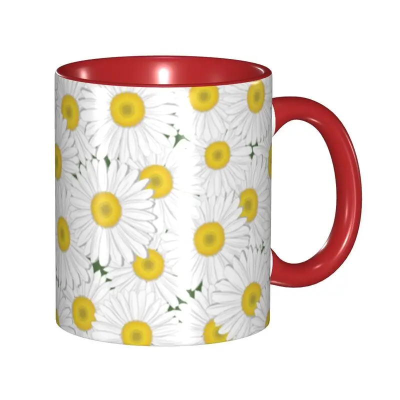 

Ceramic Coffee Mug Chamomile Flower Paint Coffee Mug Tea Cup Large Milk Coffee Cups