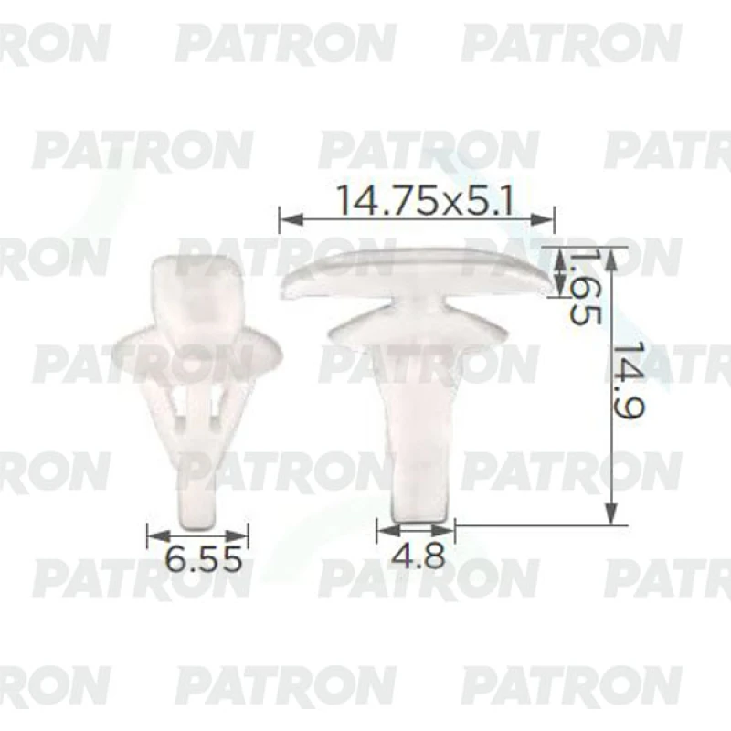 Клипса пластмассовая (упаковка 100шт) Honda Lexus Mitsubishi Subaru Toyota применяемость уплотни