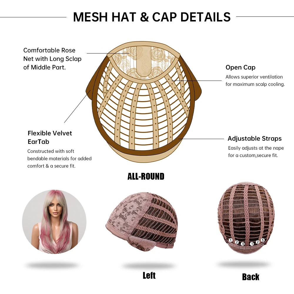 Парик женский из синтетических волос с эффектом омбре длинный прямой