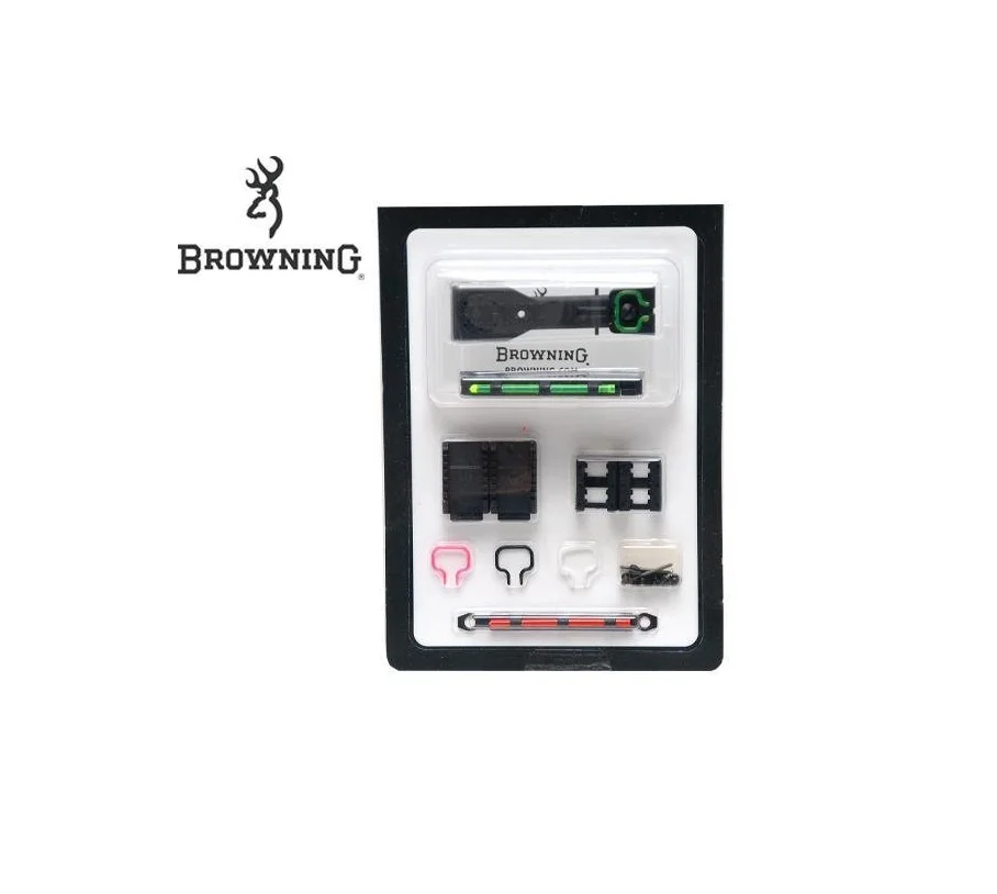 Browning HiViz 12893 4-In-1 Game Sight Sight-Sight Set Fiber Optic Sight Kit For Shotgun High Visibility Universal Magnetic