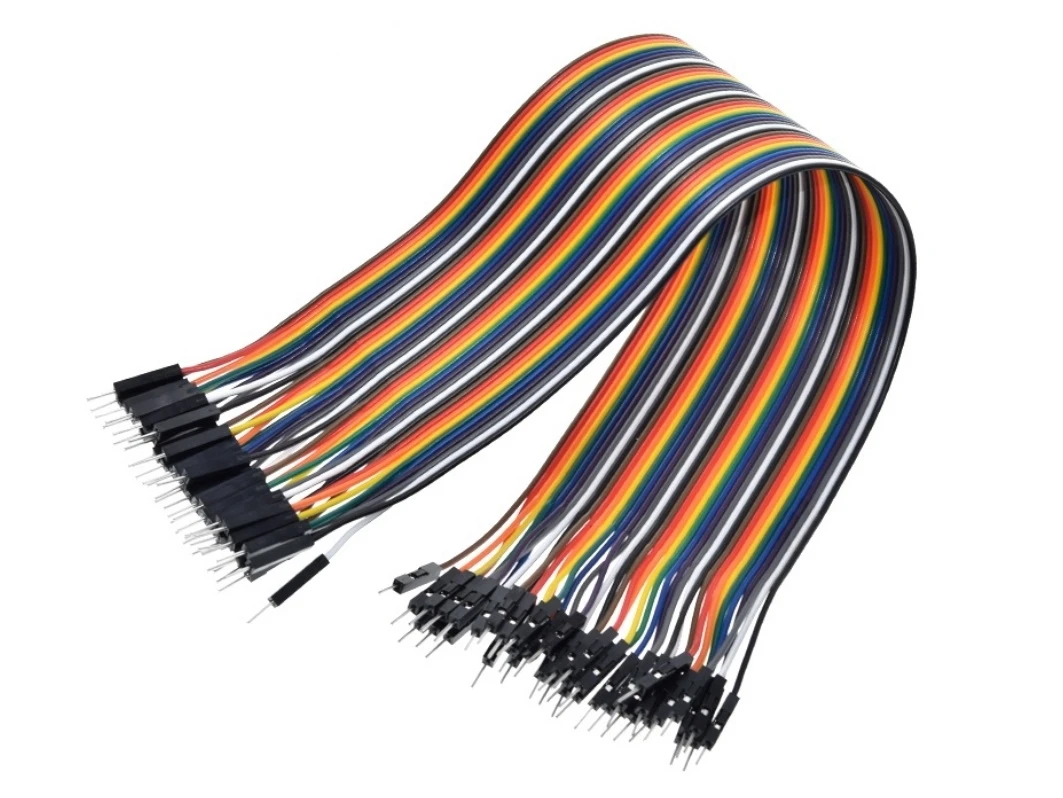 Провода перемычки dupont, папа-папа 40см (40шт)