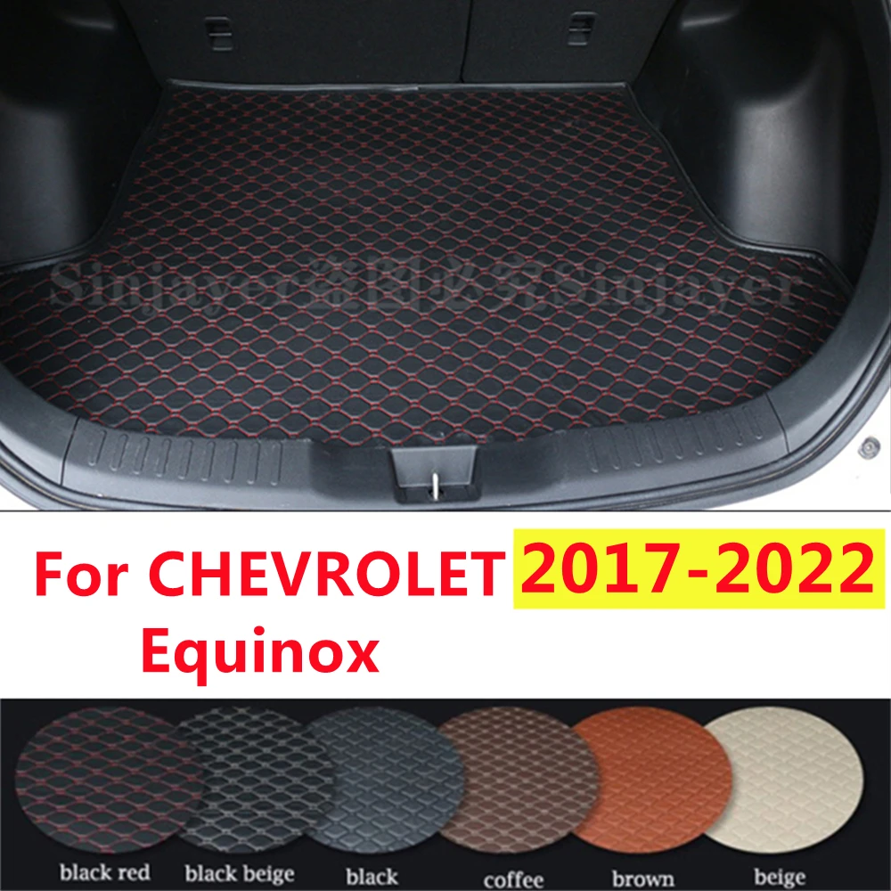 SJ Car Trunk Mat Custom Fit For CHEVROLET Equinox 2022 2021 2020-2017 AUTO Tail Boot Tray Cargo Carpet Pad Protector Accessories