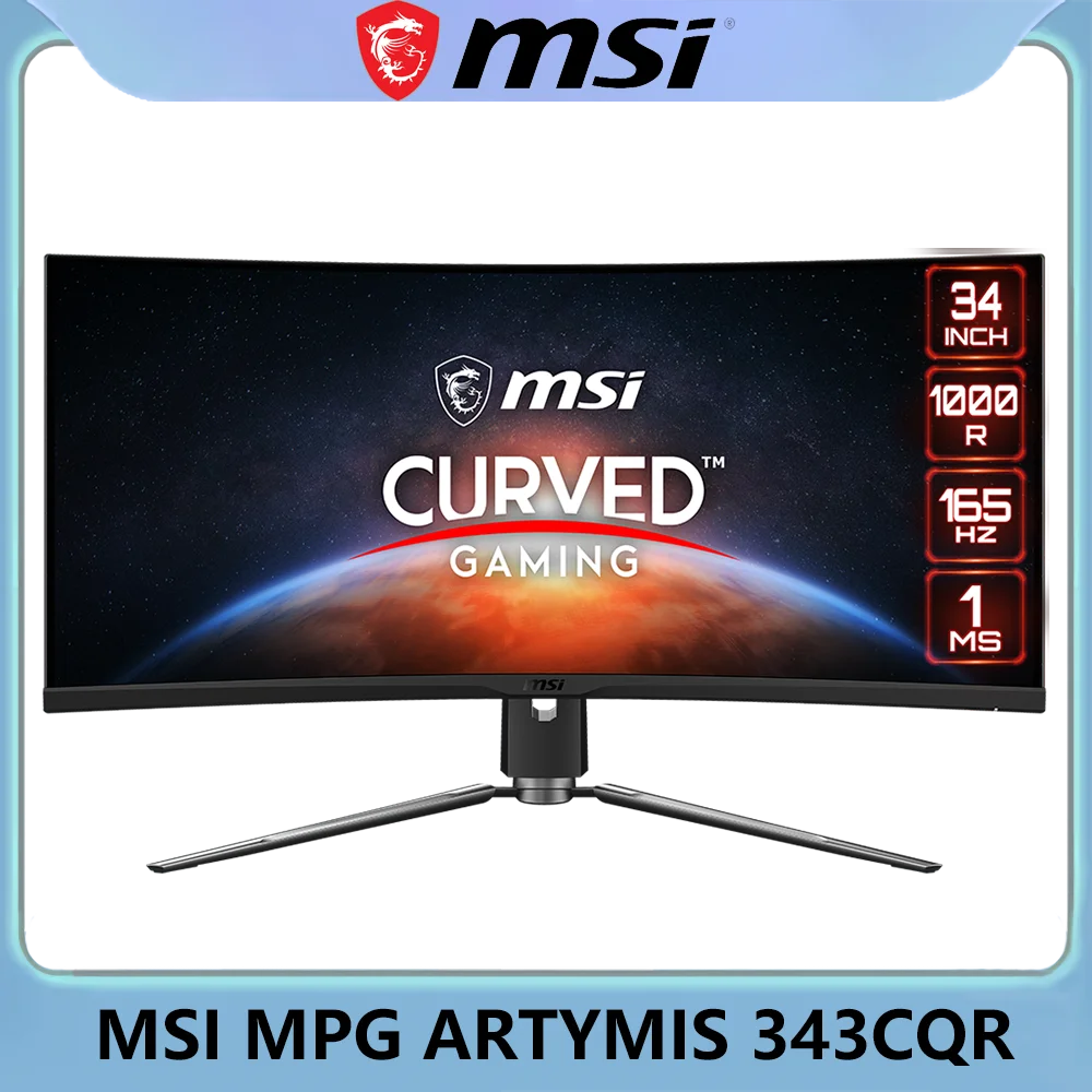 

MSI MPG ARTYMIS 343CQR 34 Inches 2K 165Hz Monitor VA Office GAMING Narrow Border Ultra Long Screen HDMI Displayport