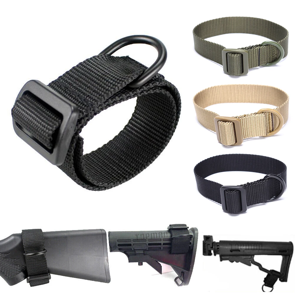 

Military Airsoft Tactical ButtStock Sling Adapter Heavy Duty Rifle Stock Gun Strap Gun Rope Strapping Belt Hunting Accessories