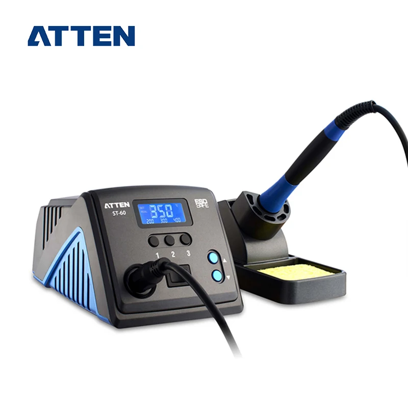 

ATTEN 60W Soldering Station LCD Display Smart Thermostat Auto Sleep Soldering and Rework Station Industrial Grade Tools