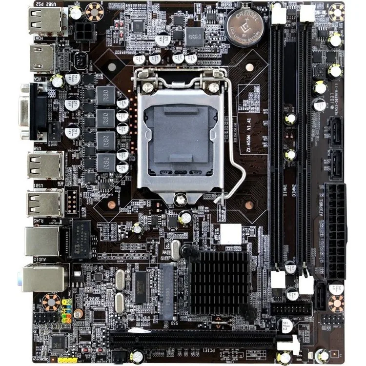 Turbox Рабочая группа H55 Sata DDR3 1600 МГц Usb 2.0 Vga Hdmi аудио Lan 1156P 1.Материнская плата Gen Turbox Рабочая группа H55 Sata DDR3 1600 МГц Usb 2.0 Vga Hdmi аудио Lan 1156P 1.Материнская плата Gen