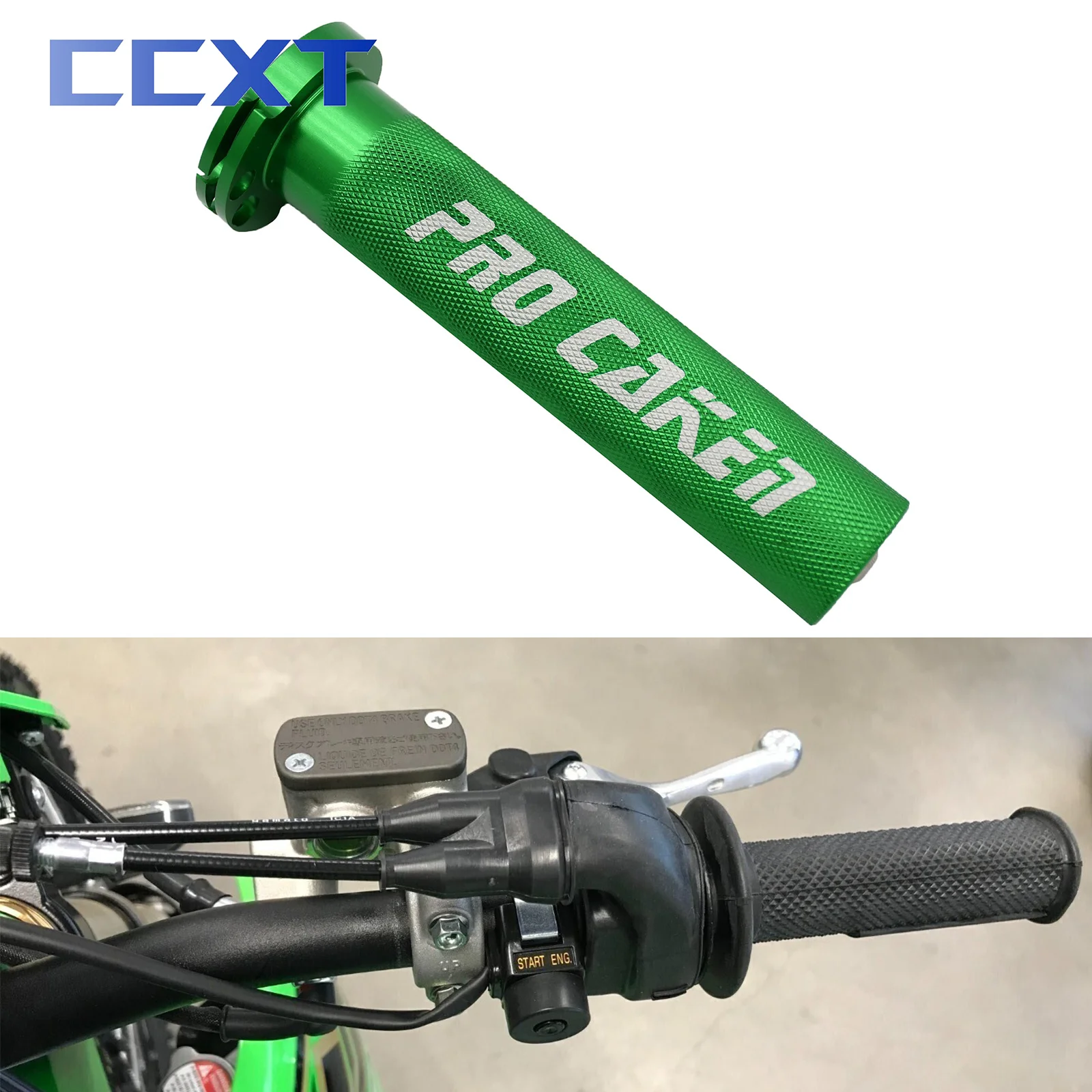 

CNC Aluminum Twister Throttle Tube For Kawasaki KX250 KX450 KX250F KX450F 2004-2021 KLX125 KLX150 KLX250 KLX450R Universal Parts
