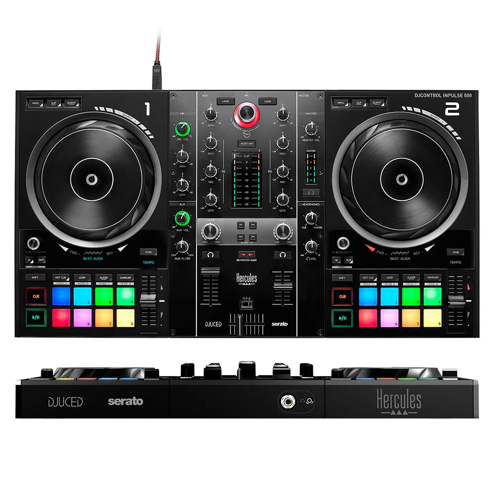 

(Новая скидка) Hercules DJ DJControl Inpulse 500 2-канальный DJ-контроллер