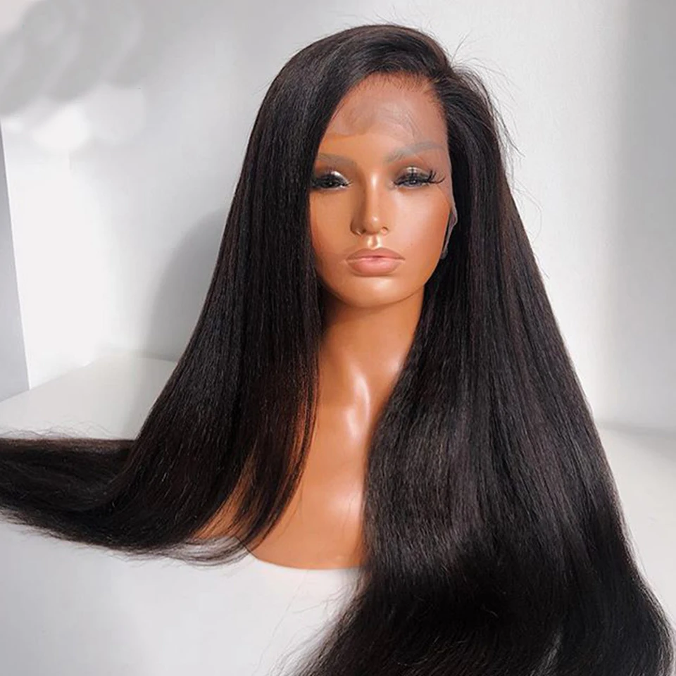 

100% Human Hair Straight Body Wave Deep Wave Curly Kinky Straight Human Hair Full Machine Remy Wig Pre Plucked