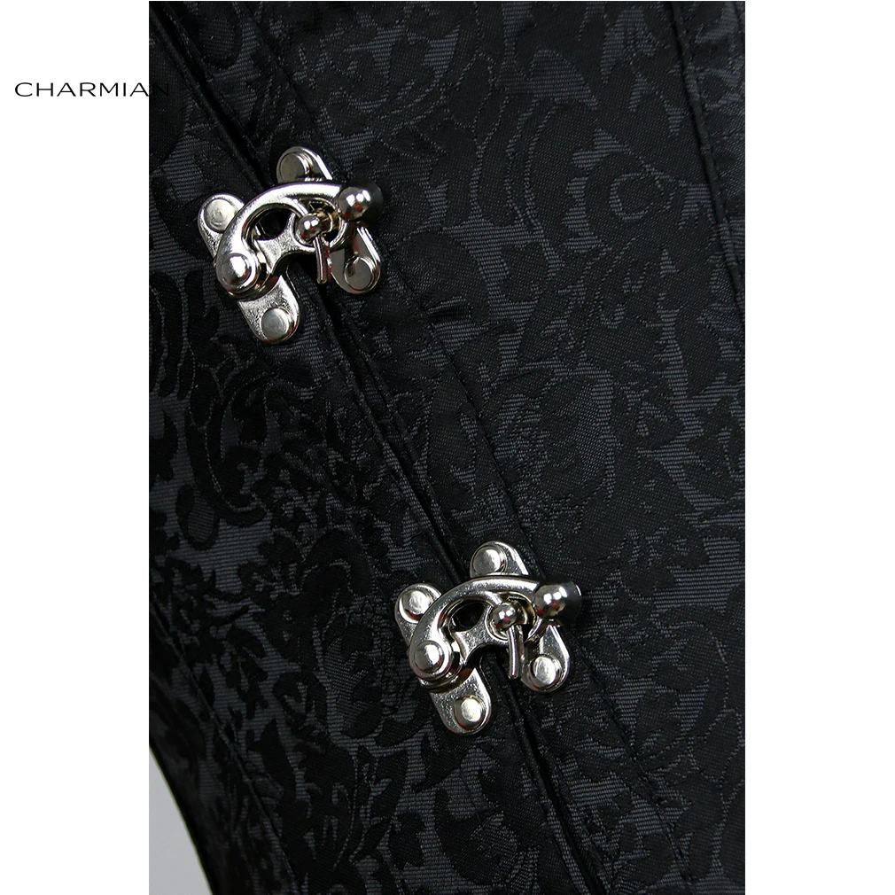 Charmian Черный Готический Корсет