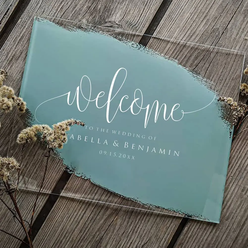 

Custom Size Acrylic Wedding Place Card for Blank Rectangle Table Seating Card Party Decoration DIY Table Numbers Guest Name Tag