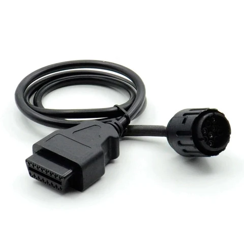 Адаптер 1 м для мотоциклов BMW, 10-контактный интерфейс ICOM D для BMW, 10-контактный на 16-контактный диагностический разъем OBD2, удлинитель OBDII для мотоциклов
