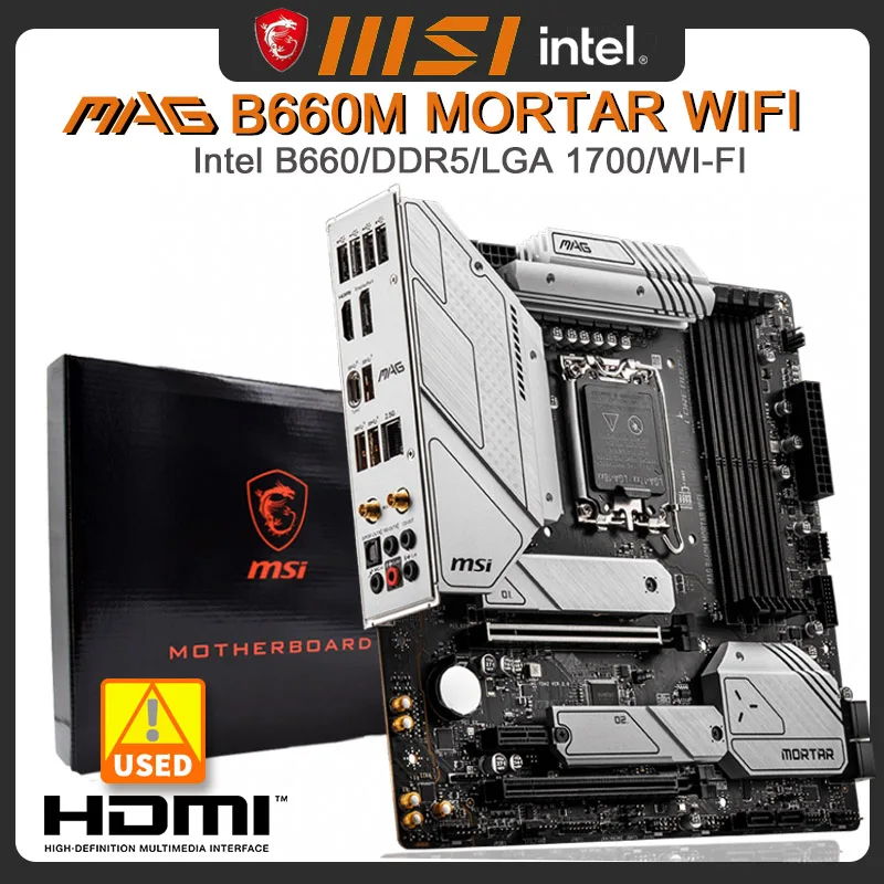 

Материнская плата B660 LGA 1700 MSI MAG B660M ступа WIFI DDR5, материнская плата USB3.2, поддержка ЦП 12 поколения M.2 PCI-E 4,0 Micro-ATX