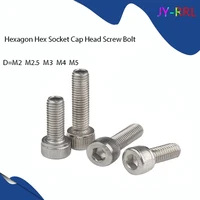 51020pcs m2 m2 5 m3 m4 m5 a2 70 304 stainless steel allen hexagon hex socket cap head screw bolt