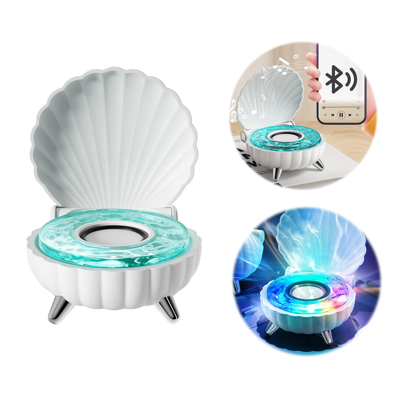 Bluetooth-динамик RGB Shell для душа и столешницы | AliExpress