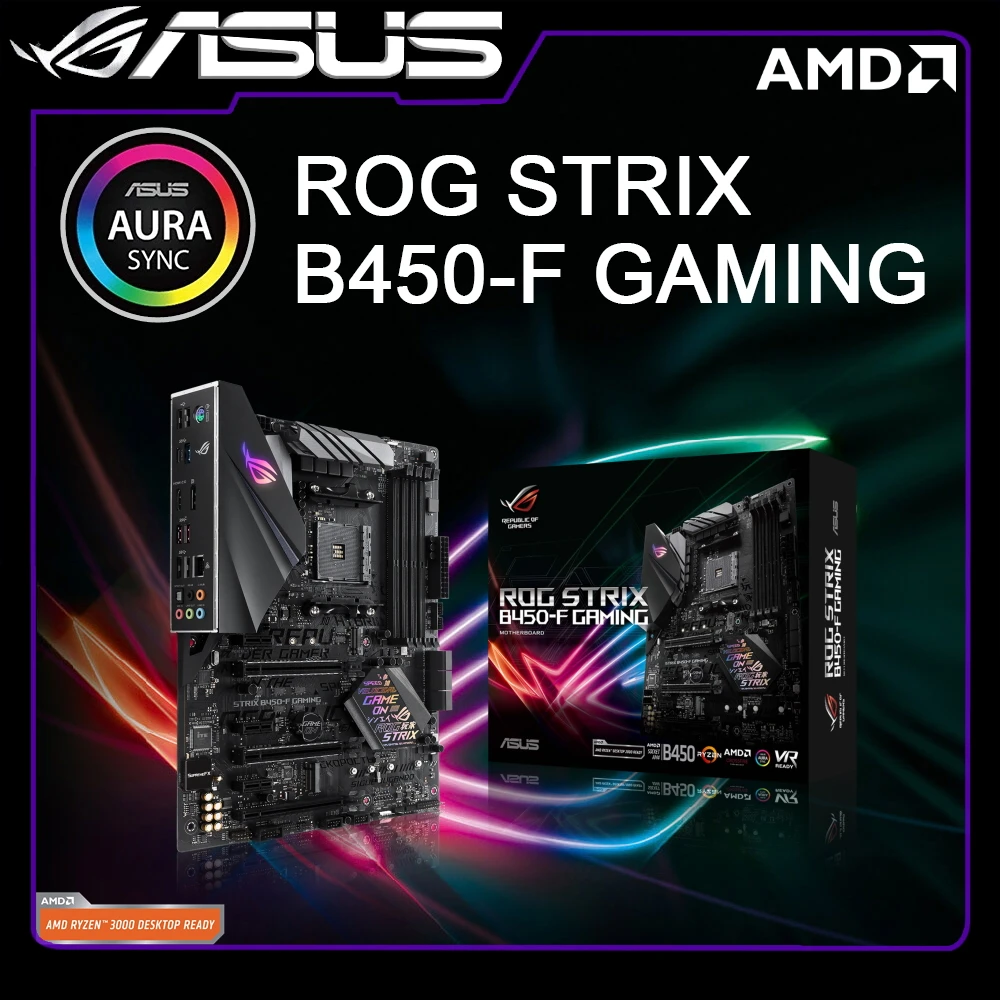 

ASUS ROG STRIX B450-F GAMING Mining Motherboard AM4 Motherboard Support AMD Ryzen 5 5600G CPU B450M DDR4 64GB RAM PCI-E 3.0 M.2