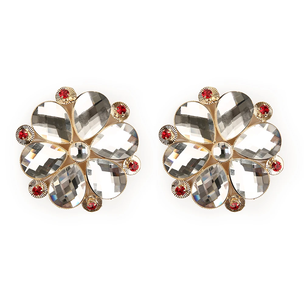 Women's Sexy 1 Pair Rhinestone Decor Nipple Cover Reusable Protector Breast Wear Petal Nipple Pasties Bra Pads Chest Stickers