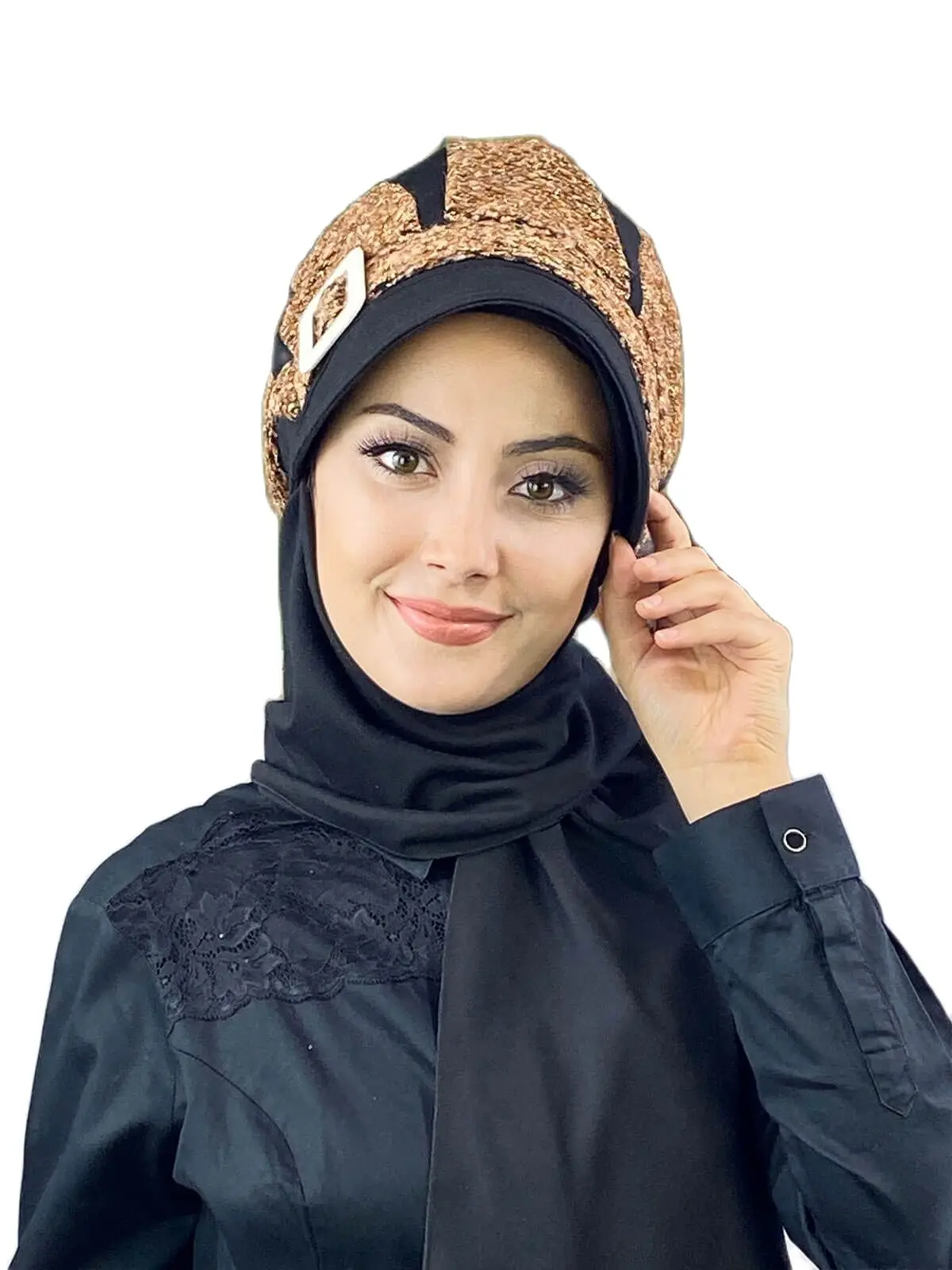 

Black Ankle-Strap Sportwaer Leopard Pattern New Fashion Islamic Muslim Women Scarf 2021 Trend Hijab Which Are Immediately Ready-to-Wear Beanie Bone