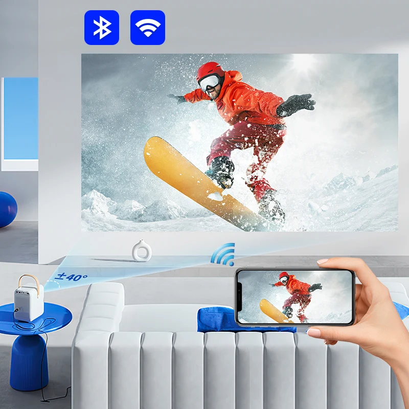 Мини-проектор Wanbo T6 MAX 4K 1080P Android 9 0 650ANSI лм 2 + 16 Гб