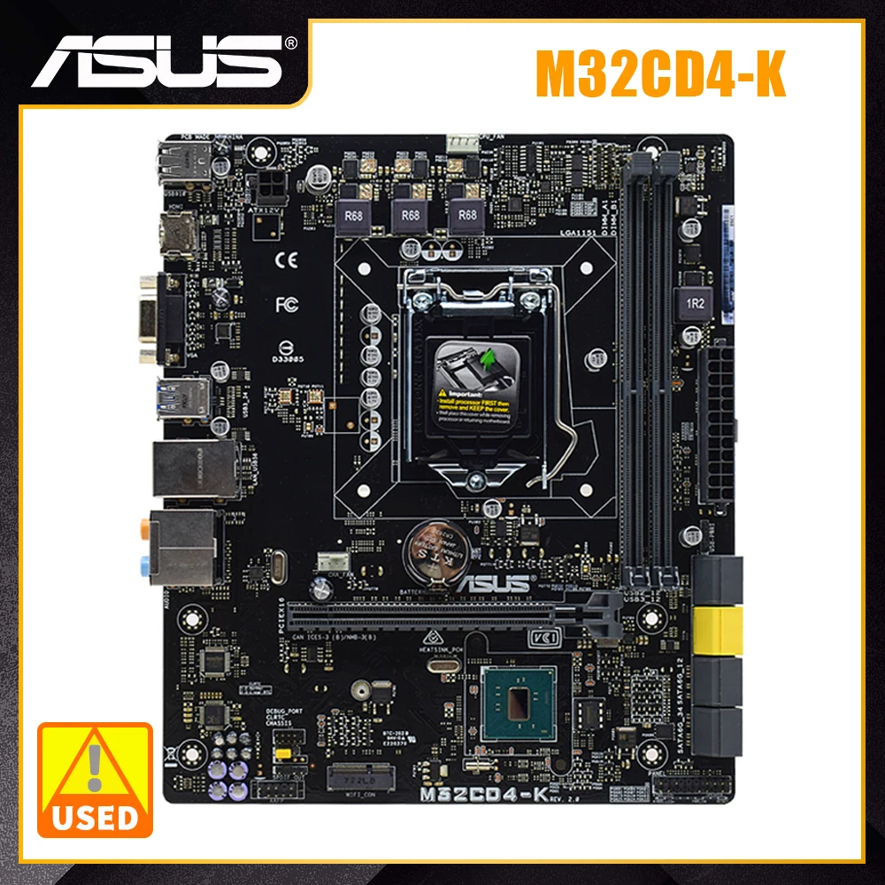 

ASUS M32CD4-K LGA 1151 Intel C232 Original Desktop PC Motherboard DDR4 Core i7 i5 i3 Cpus PCI-E X16 VGA HDMI USB2.0 SATA2