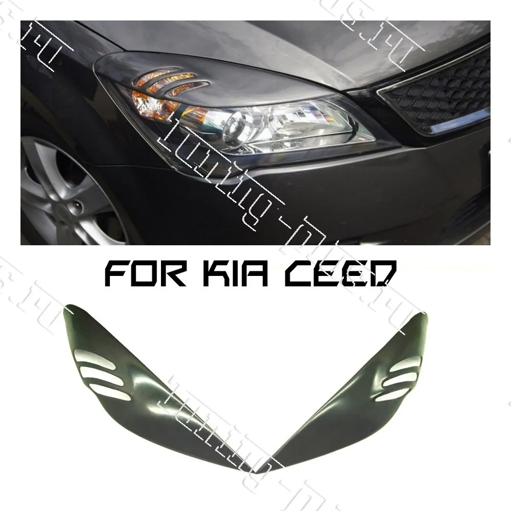 Реснички на фары KIA CEED 10-12 headlights КИА СИД ABS брови накладки tuning 2шт |