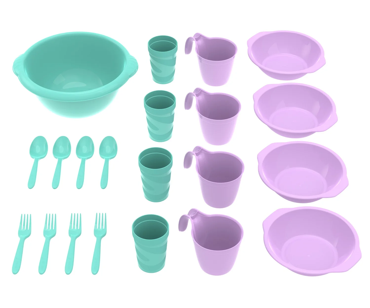 Набор для пикника Праздничный №1 (4 персоны 21 предмета) (цвета разные) |