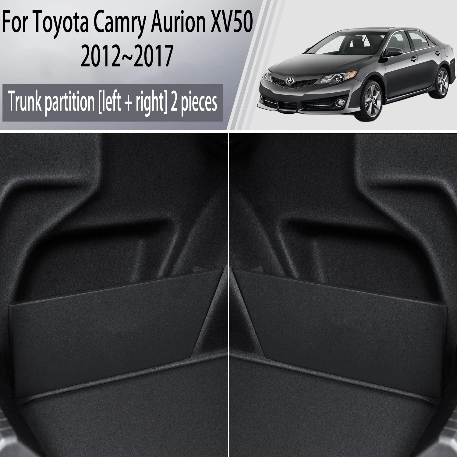 

Для Toyota Camry Aurion XV50 2012 ~ 2017, утолщенная перегородка для хранения багажника, многофункциональный ящик для хранения, аксессуары для салона автомобиля