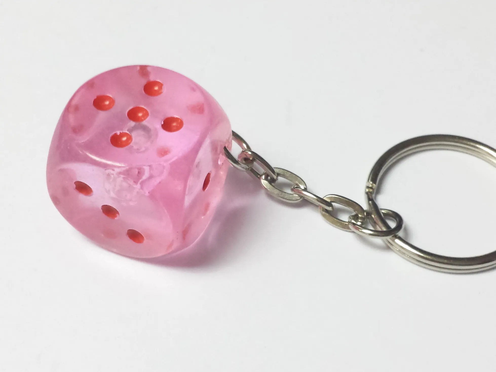 

4 pc Classic 2CM Dices Keychain FASHION Key Chain Assorted Colours Pinata Party Joke Gift pinata Toys Home Party Game