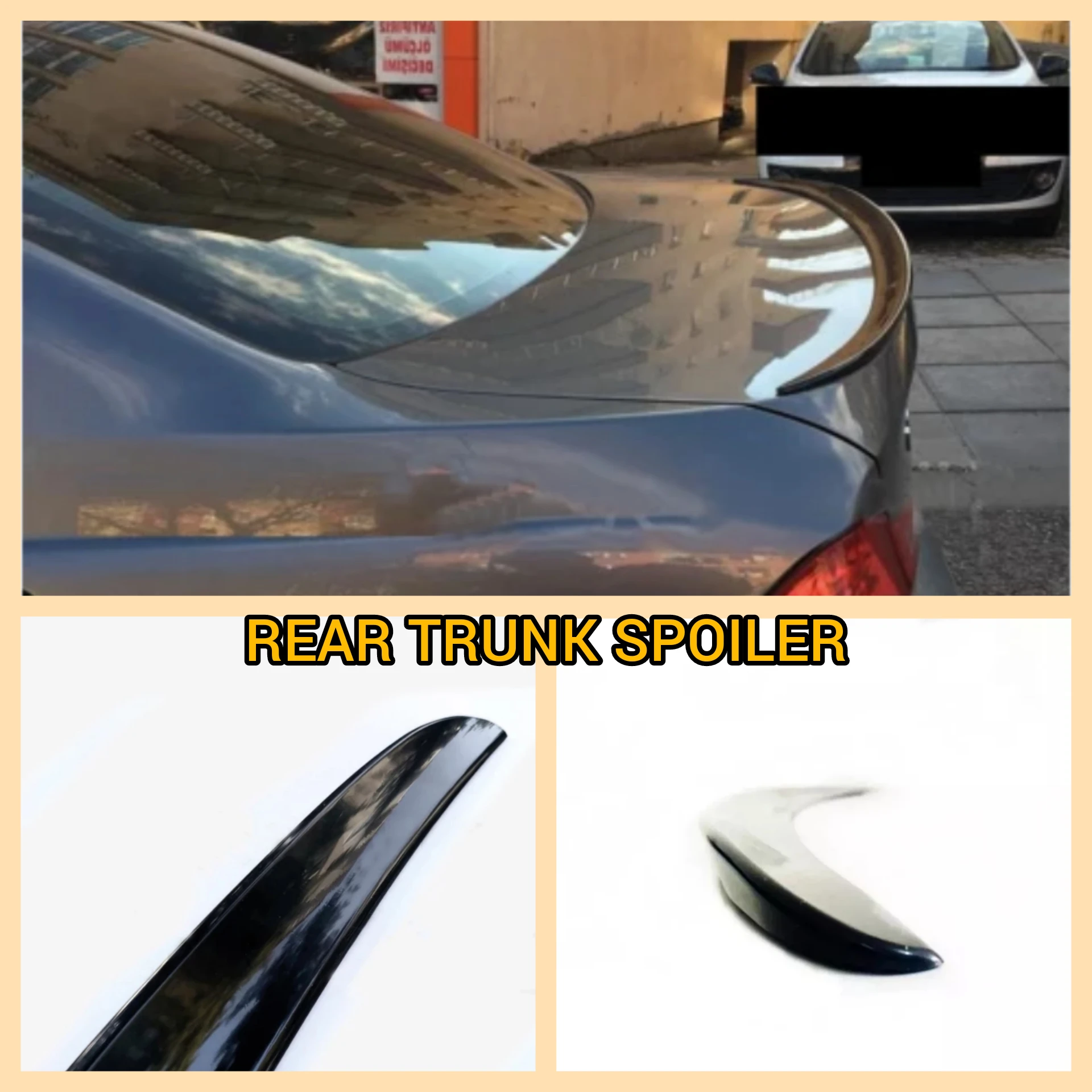 Rear Trunk Spoiler For BMW 3 Series E90 Car Accessories Plastic Gloss Black Flexible Wing Body Lip Exterior Parts Tuning