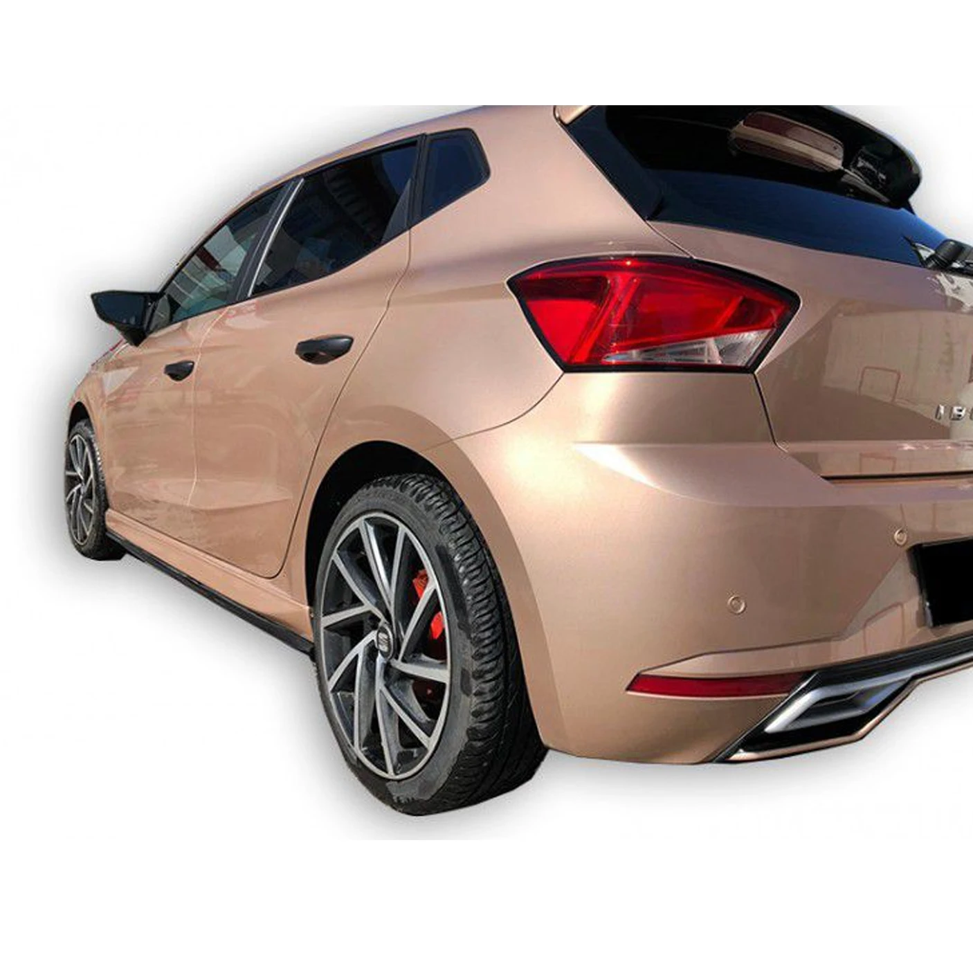 Seat Ibiza MK5 2017 - 2020 Ful Kit Front and Rear Lip Spoiler Wing Splitter Diffuser Side Skirts Side Mirror Covers Plastic enlarge