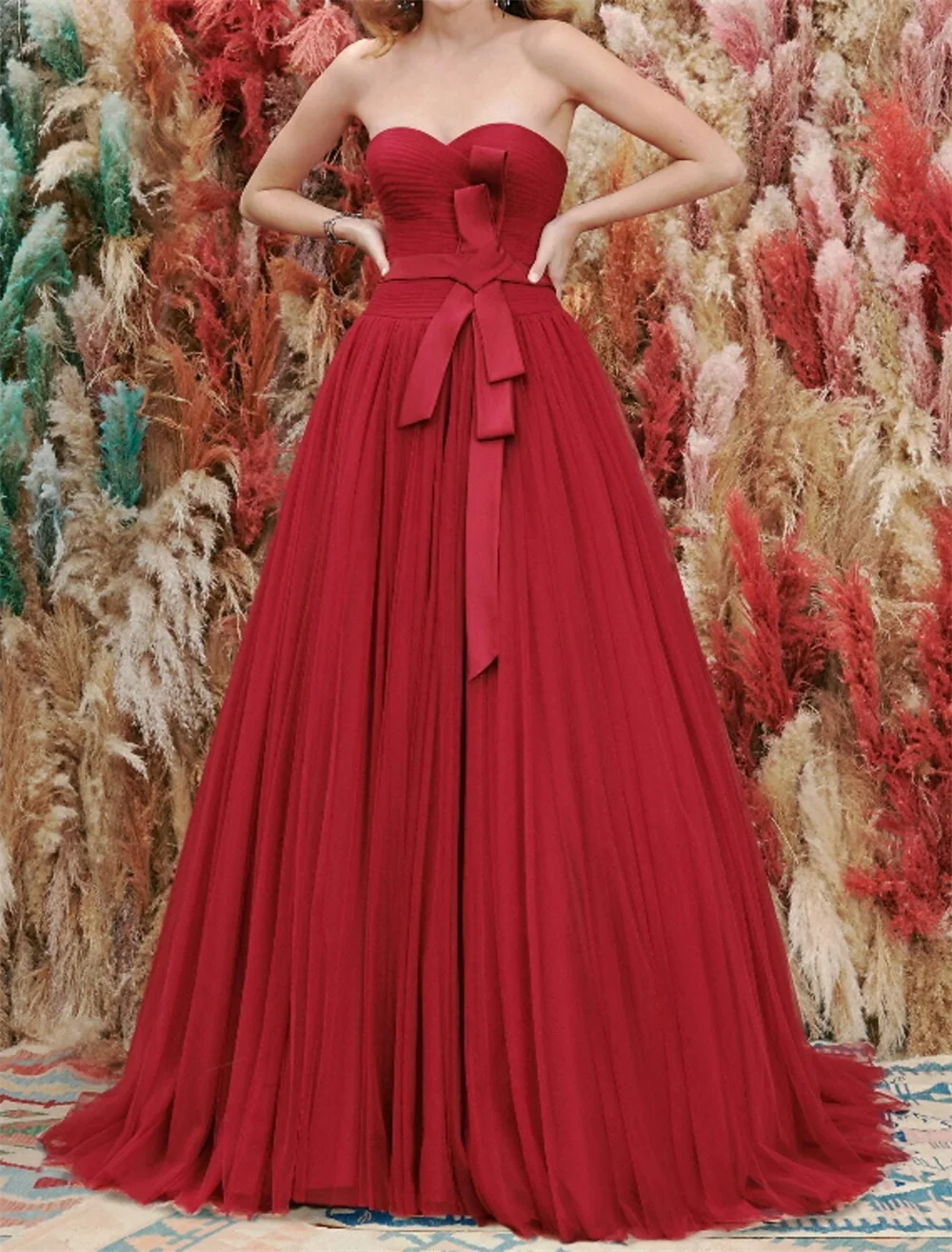 

Ball Gown Evening Quinceanera Dresses Minimalist Engagement Sweep Brush Train Sleeveless Sweetheart Neckline Tulle with Sash Rib