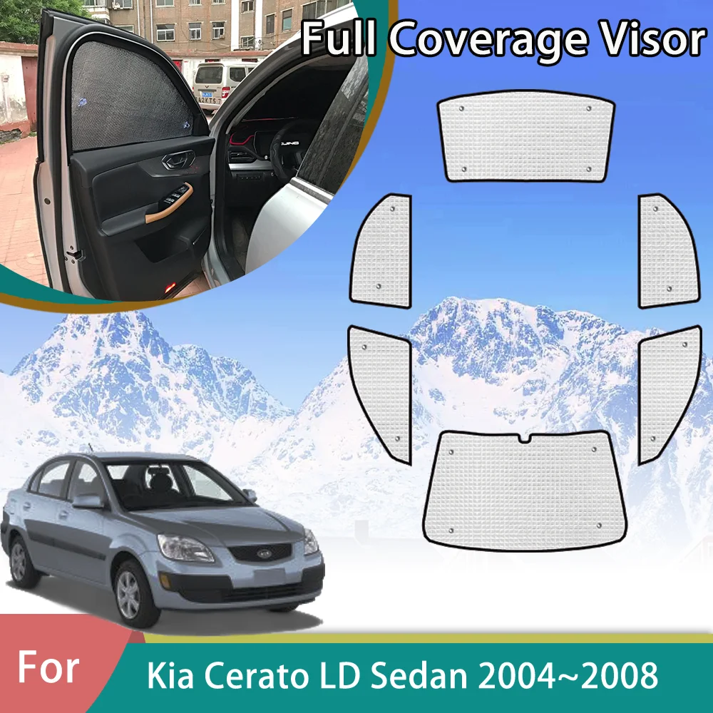 

For Kia Cerato Sephia Spectra LD Sedan 2004~2008 2007 Car Full Coverage Parasol Anti-UV Auto Accessories Sunshade Window Visor