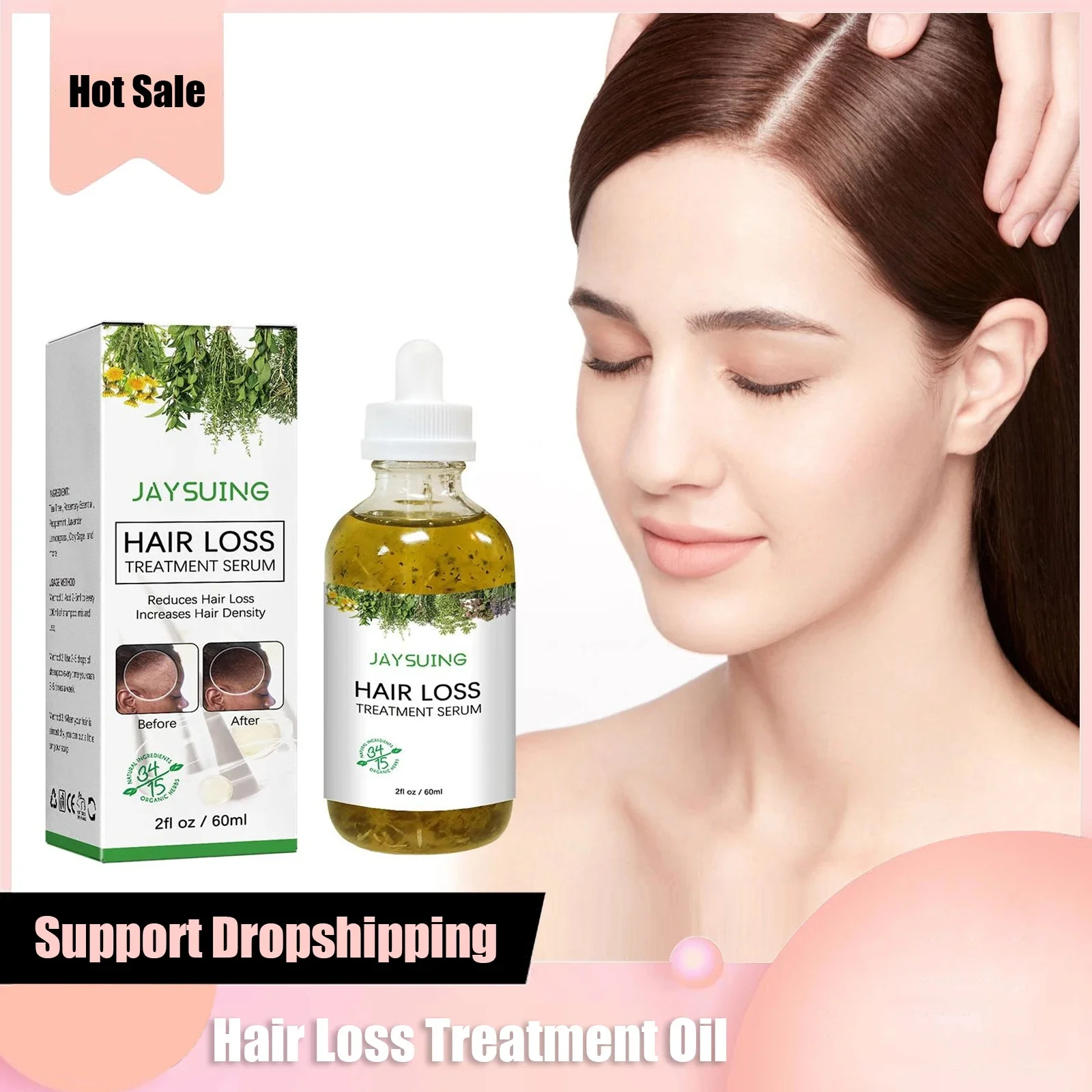 Шампунь Против Выпадения Волос Лечение Кожи Головы С Сывороткой Для Роста Масло