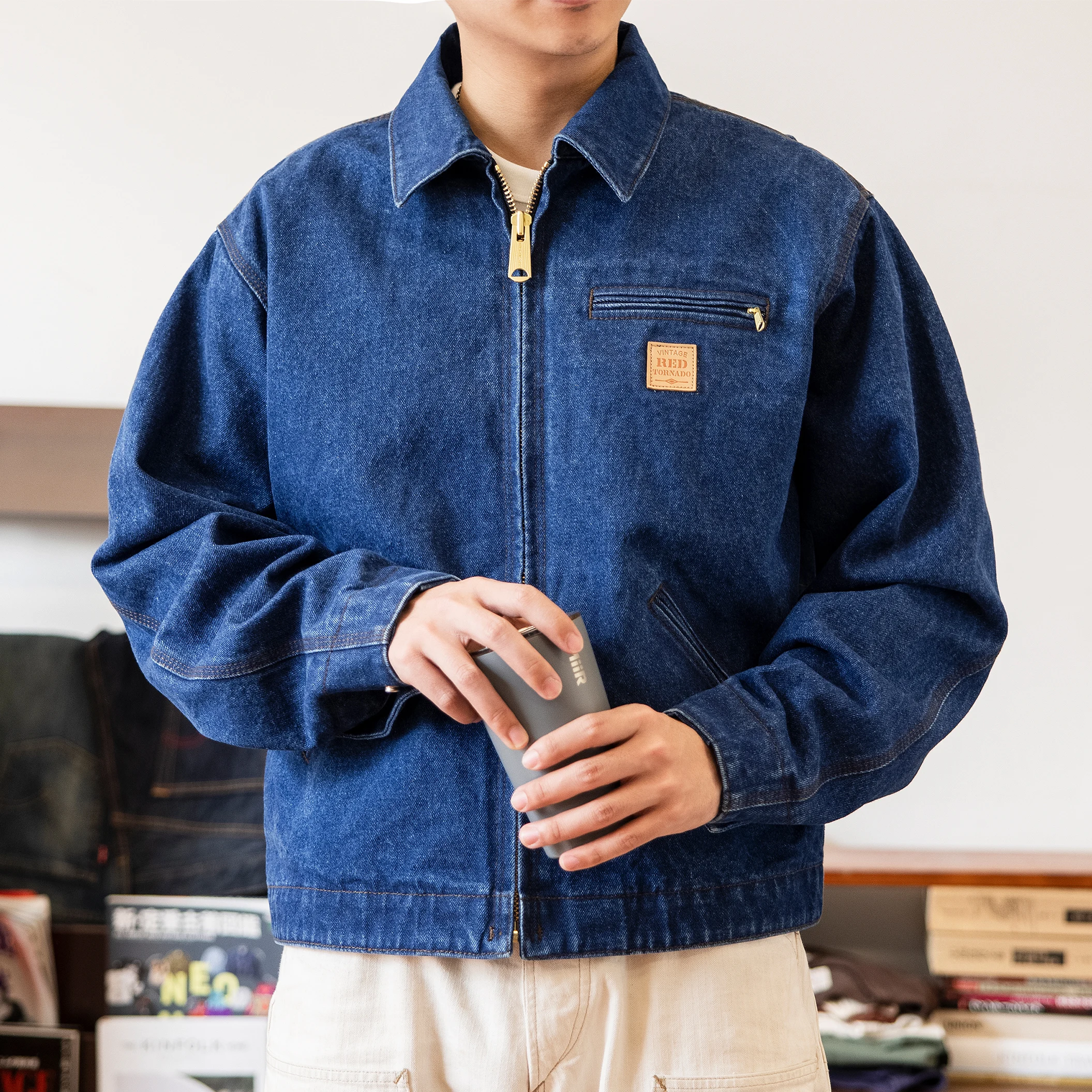 Женская хлопковая парусиновая куртка большие размеры