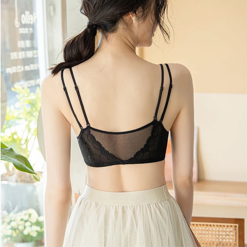 Bras For Women New Invisible Front Buckle Bras Womens Front Buckle Push Up Wireless Bra Lace Back Adjustable Push Up Bra