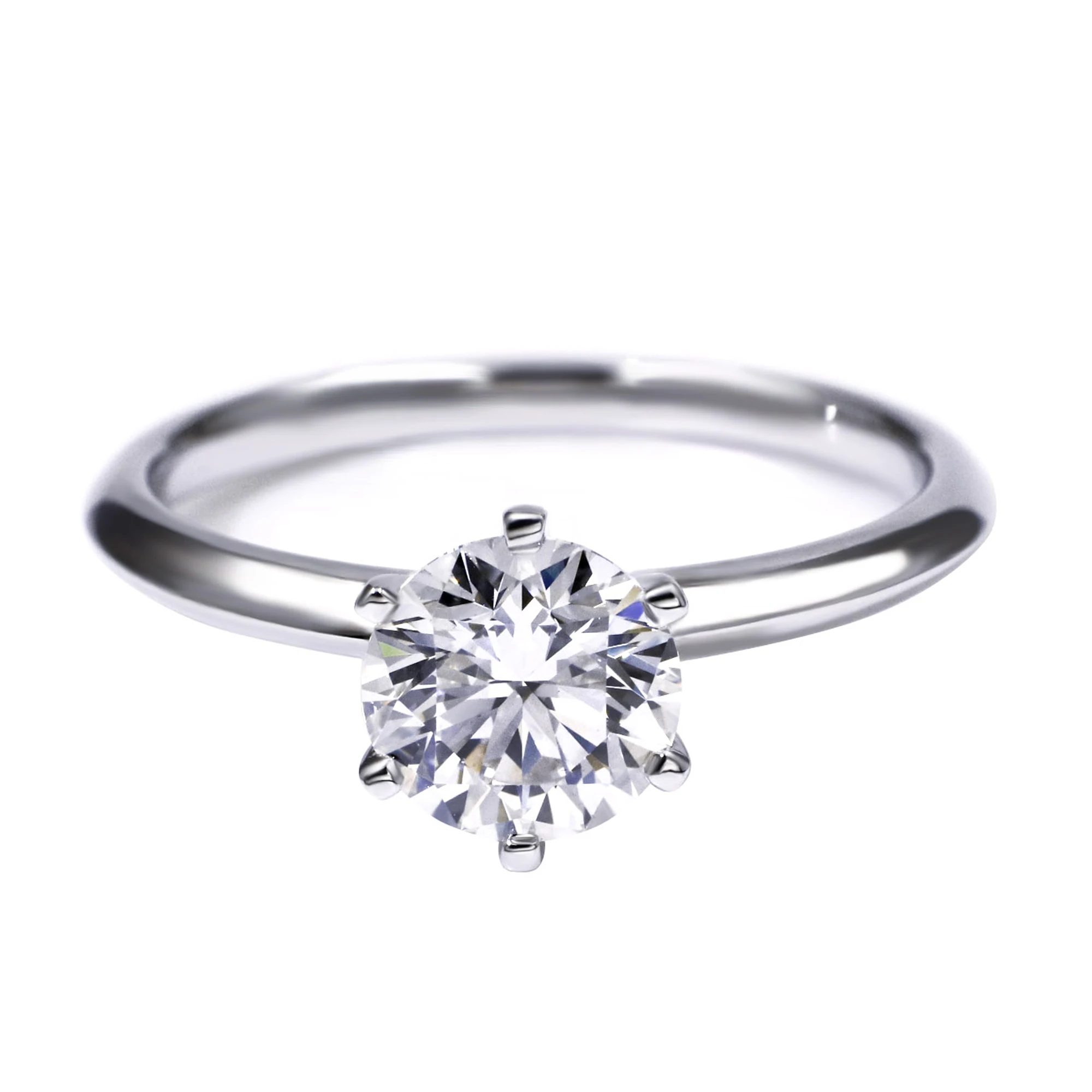 

Tianyu Gems 14K White Gold Lab Diamond Solitaire Rings CVD Round 1.01ct E SI1 IGI Diamonds Woman Wedding Engagement Ring Au585