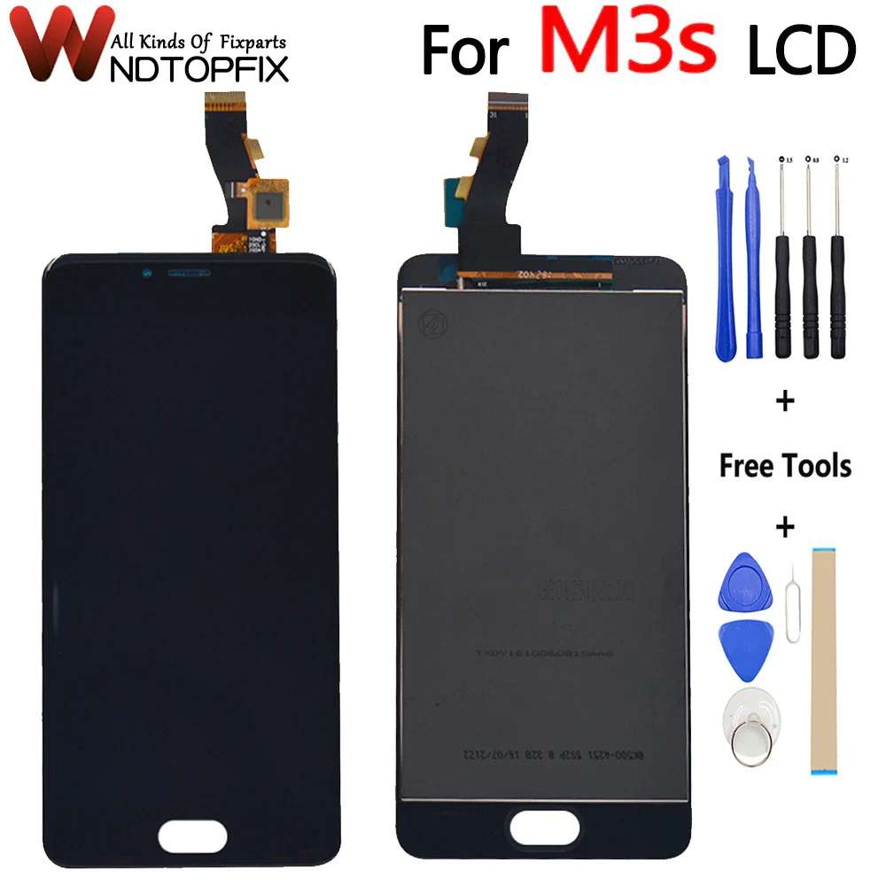 ЖК-дисплей 5,0 дюйма для MEIZU M3S, ЖК-дисплей с рамкой + дигитайзер сенсорного экрана, запасные части для ЖК-экрана MEIZU M3S MZ-M3