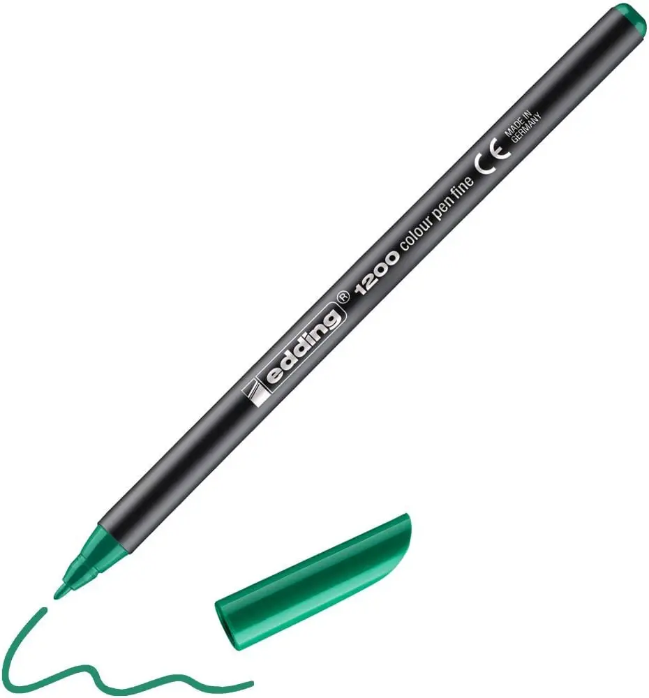 Фетровая ручка. Линер, зеленый.