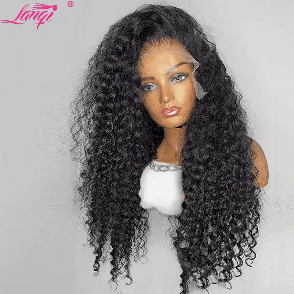 13x4 Afro Kinky Curly Lace Frontal Human Hair Wigs Brazilian 30 Inch Lace Front Wig Sale Curly Deep Wave Frontal Wigs For Women