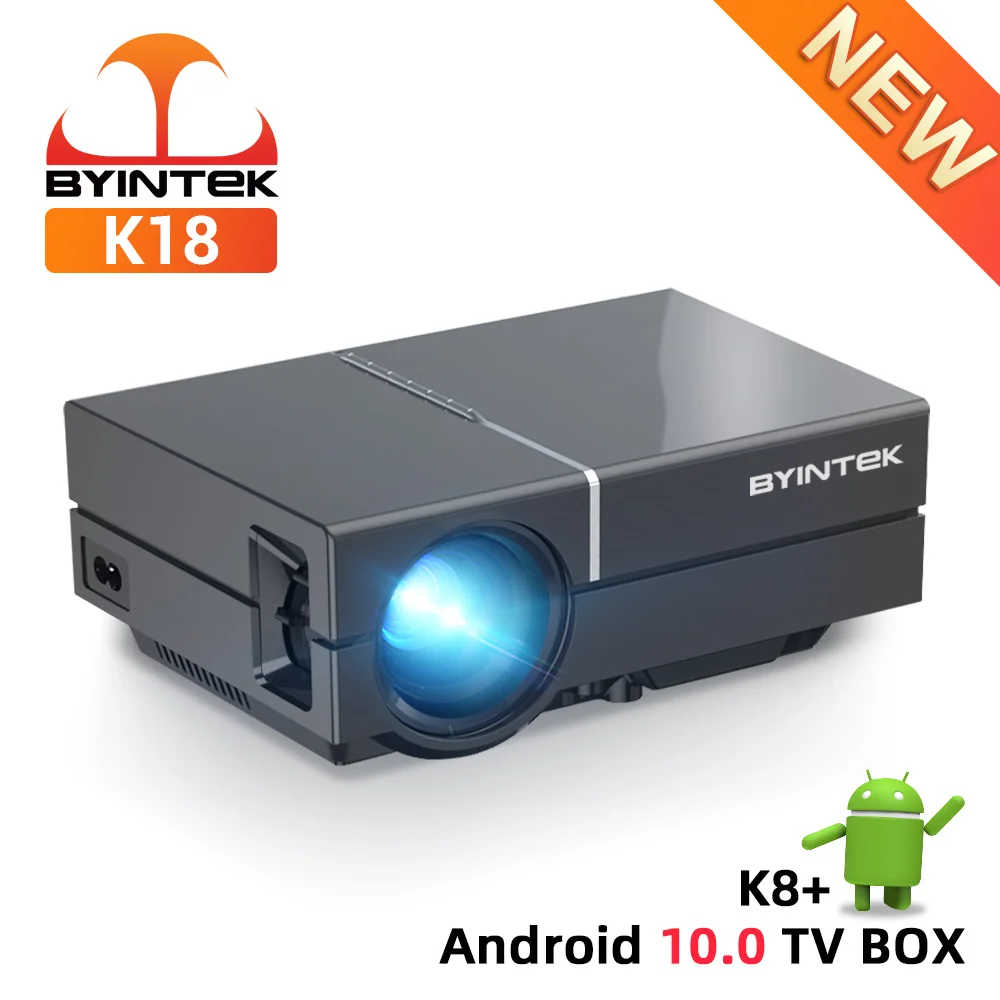 

BYINTEK K8 Mini Projector Portable 720P Home Theater Supported Digital LED LCD Projector for 4K 1080P video