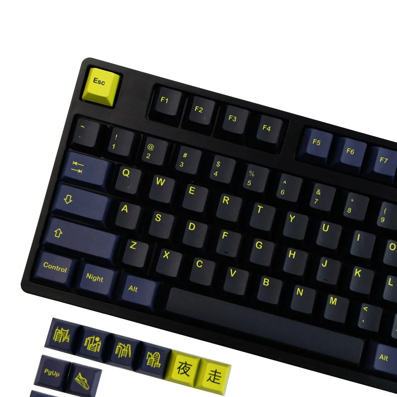 Клавиши Cherry Profile GMK Night Runner клавиши PBT Dye Sublimation129 механическая клавиатура колпачок