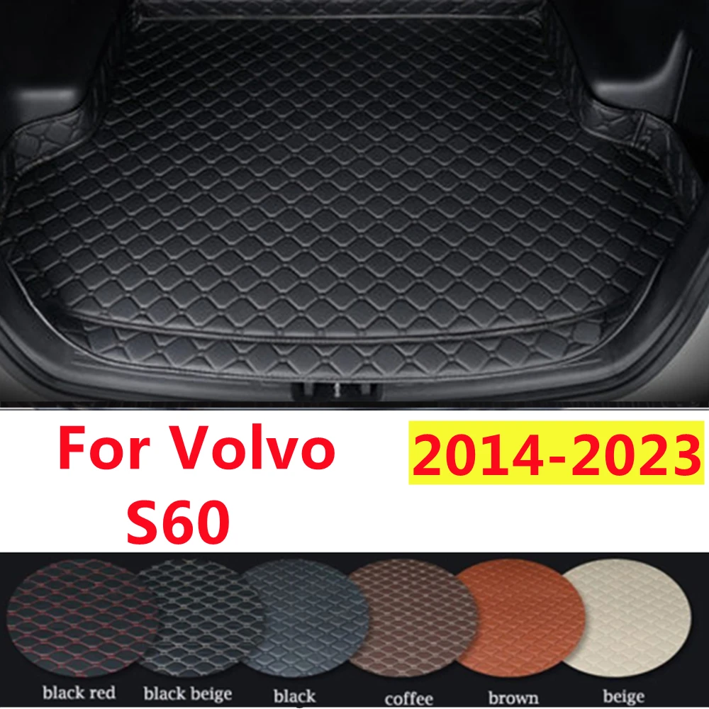 

SJ Высокая сторона на заказ подходит для Volvo S60 2014-15-16-2023 всепогодный водонепроницаемый автомобильный коврик для багажника авто задний грузовой лайнер крышка ковра