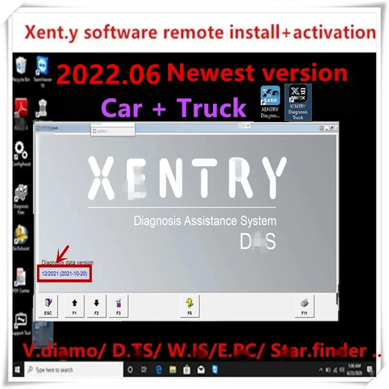 Новинка V2022.06 Xentry DAS программное обеспечение удаленная установка и активация MB STAR
